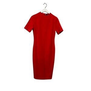 NEW Alexia Admor Nordstrom Size Medium Red Sheath Work Office Dress Knee Length